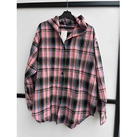 Фотография Рубашка женская 9933 pink-l.blue р.3XL-6XL "P.HEY" недорого оптом от прямого поставщика
