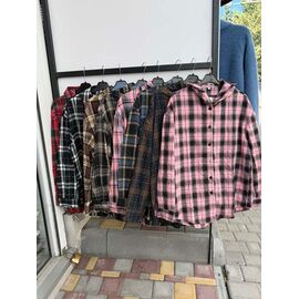 Фотография Рубашка женская 9935 pink-black р.XL-4XL "P.HEY" недорого оптом от прямого поставщика