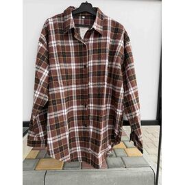 Фотография Рубашка женская 9937 brown р.3XL-6XL "P.HEY" недорого оптом от прямого поставщика