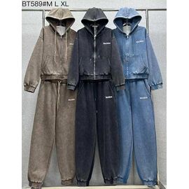 Фотография Костюм спортивный женский тёплый BX589 brown р.M-XL "Dorimodes" недорого оптом от прямого поставщика