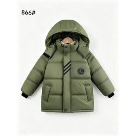 Фотография Курка детская зимняя на мальчика 866 khaki р.3-6 "Flong" недорого оптом от прямого поставщика