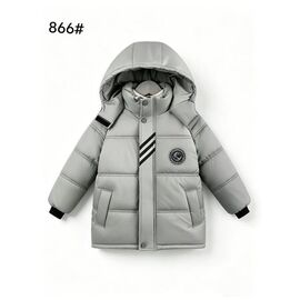 Фотография Курка детская зимняя на мальчика 866 grey р.3-6 "Flong" недорого оптом от прямого поставщика