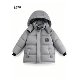 Фотография Курка детская зимняя на мальчика 867 grey р.3-6 "Flong" недорого оптом от прямого поставщика