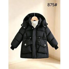 Фотография Курка детская зимняя на девочку 875 black р.6-9 "Flong" недорого оптом от прямого поставщика