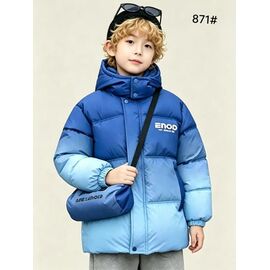 Фотография Курка детская зимняя на мальчика 871 blue р.8-12 "Flong" недорого оптом от прямого поставщика