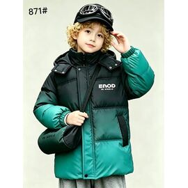 Фотография Курка детская зимняя на мальчика 871 green р.8-12 "Flong" недорого оптом от прямого поставщика