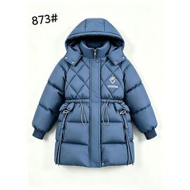 Фотография Курка детская зимняя на девочку 873 blue р.8-12 "Flong" недорого оптом от прямого поставщика