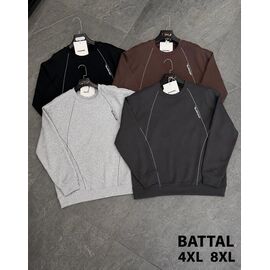 Фотография Свитер мужской F1804 grey р.4XL-8XL "F.T.H" недорого оптом от прямого поставщика