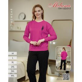 Фотография Пижама тёплая женская ПИ165-015 fuchsia р.46-56 "Samo" недорого оптом от прямого поставщика