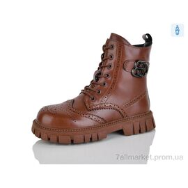 Черевики дитячі зручні Весна/осінь M27-27 brown (8 пар р.32-37) "KEWK" недорого оптом від прямого постачальника