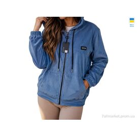 Кофта жіноча Весна/осінь 80 джинс (4 шт. р.сітка3XL-6XL) "Sport style" недорого оптом від прямого постачальника