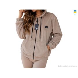 Фотография Кофта женская Весна/осень 80 беж (4 шт. р.сетка 3XL-6XL) "Sport style" недорого оптом от прямого поставщика
