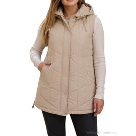 Фотография Жилетка женская Весна/осень 2330 беж (5 шт. р.сетка 52-60) "Sport style" недорого оптом от прямого поставщика