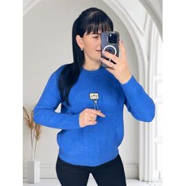 Фотография Свитер женский 25415 blue р.46-50 "PULSE" недорого оптом от прямого поставщика