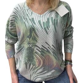 Фотография Свитер женский 25241 l.grey-green р.46-52 "PULSE" недорого оптом от прямого поставщика