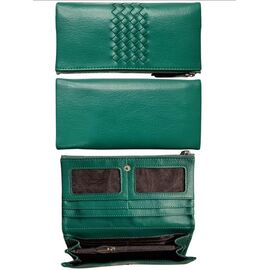 Фотография Кошелёк женский C081A green р.19-9.5-3 "Trendshop" недорого оптом от прямого поставщика