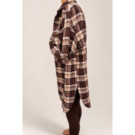 Сорочка жіноча 5369 brown р.S-3XL "VICTORY" недорого оптом від прямого постачальника