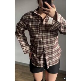 Сорочка жіноча 5369 brown-beige р.S-3XL "VICTORY" недорого оптом від прямого постачальника
