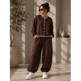 Фотография Костюм спортивный женский тёплый 5180 brown р.M-XL "Major" недорого оптом от прямого поставщика