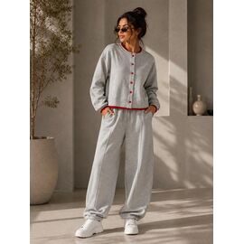 Фотография Костюм спортивный женский тёплый 5180 l.grey р.M-XL "Major" недорого оптом от прямого поставщика