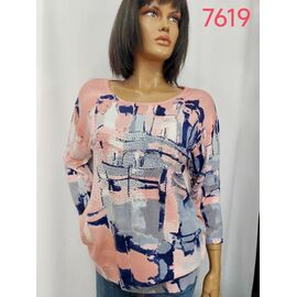 Светр жіночий 7619 powder р.3XL-4XL "LIDA" недорого оптом від прямого постачальника