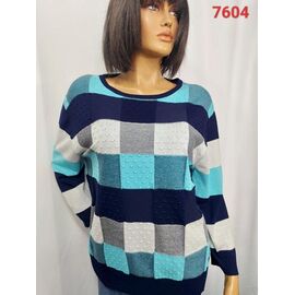 Светр жіночий 7604 blue р.3XL-4XL "LIDA" недорого оптом від прямого постачальника