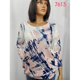 Светр жіночий 7613 white-powder р.3XL-4XL "LIDA" недорого оптом від прямого постачальника