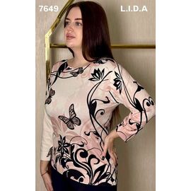 Светр жіночий 7649 powder р.XL-4XL "LIDA" недорого оптом від прямого постачальника