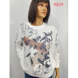 Фотография Свитер женский 9829 white р.52-62 "LIDA" недорого оптом от прямого поставщика