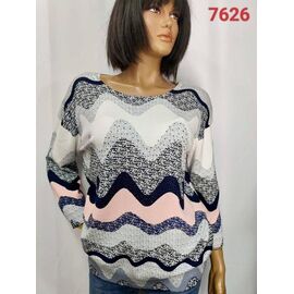 Фотография Свитер женский 7626 grey р.3XL-4XL "LIDA" недорого оптом от прямого поставщика