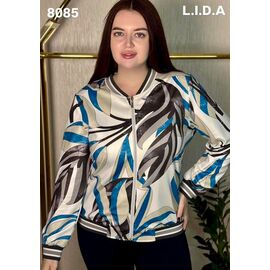 Фотография Кофта женская 8085 milk-blue р.52-62 "LIDA" недорого оптом от прямого поставщика