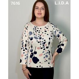 Фотография Свитер женский 7616 milk р.3XL-4XL "LIDA" недорого оптом от прямого поставщика