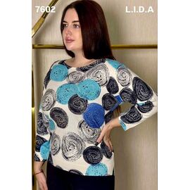Светр жіночий 7602 l.blue р.XL-4XL "LIDA" недорого оптом від прямого постачальника