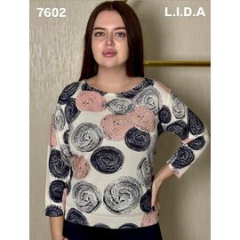 Светр жіночий 7602 white-powder р.XL-4XL "LIDA" недорого оптом від прямого постачальника
