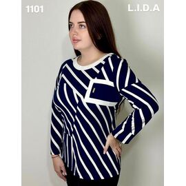 Светр жіночий 1101 navy р.52-62 "LIDA" недорого оптом від прямого постачальника