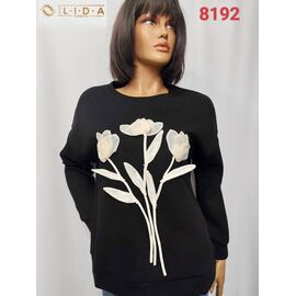 Светр жіночий 8192 black р.52-62 "LIDA" недорого оптом від прямого постачальника