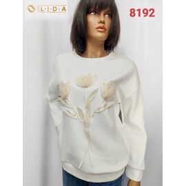 Светр жіночий 8192 white р.52-62 "LIDA" недорого оптом від прямого постачальника