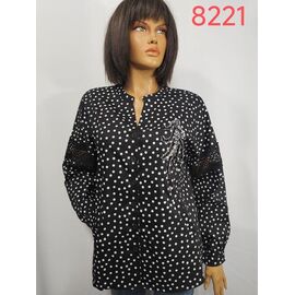 Фотография Рубашка женская 8221 black р.52-62 "LIDA" недорого оптом от прямого поставщика