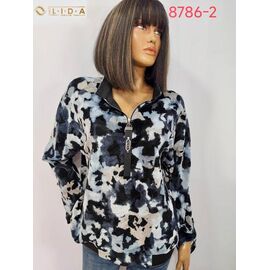 Светр жіночий 8786-2 grey-blue р.52-62 "LIDA" недорого оптом від прямого постачальника