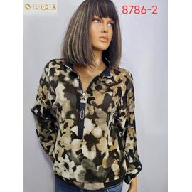 Светр жіночий 8786-2 beige-brown р.52-62 "LIDA" недорого оптом від прямого постачальника