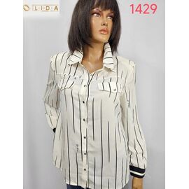 Фотография Рубашка женская 1429 beige р.52-62 "LIDA" недорого оптом от прямого поставщика