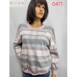 Светр жіночий 0471 grey-powder р.52-62 "LIDA" недорого оптом від прямого постачальника