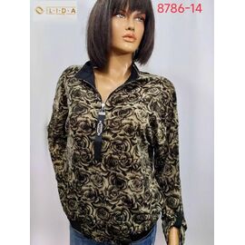Светр жіночий 8786-14 khaki р.52-62 "LIDA" недорого оптом від прямого постачальника