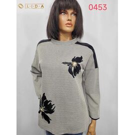 Светр жіночий 0453 l.grey р.52-62 "LIDA" недорого оптом від прямого постачальника