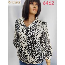 Блузка жіноча 6462 white-black р.52-62 "LIDA" недорого оптом від прямого постачальника
