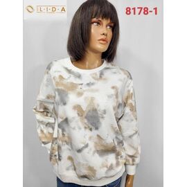Светр жіночий 8178-1 white-grey р.52-62 "LIDA" недорого оптом від прямого постачальника