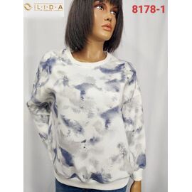 Светр жіночий 8178-1 white-blue р.52-62 "LIDA" недорого оптом від прямого постачальника