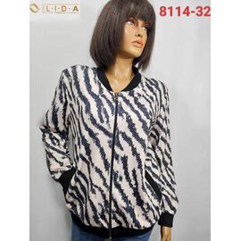 Кофта жіноча 8114-32 beige-black р.52-62 "LIDA" недорого оптом від прямого постачальника