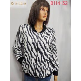 Кофта жіноча 8114-32 white-black р.52-62 "LIDA" недорого оптом від прямого постачальника