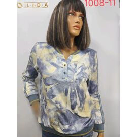 Светр жіночий 1008-11 grey-yellow р.52-62 "LIDA" недорого оптом від прямого постачальника